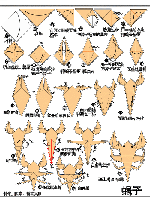 给孩子:38种动物折纸术,中文图解_小改变