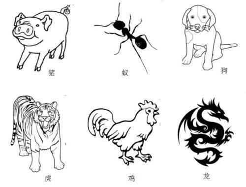 畜兽简笔画有颜色五谷12生肖简笔画畜兽类动物简笔画特点五羊图简笔画
