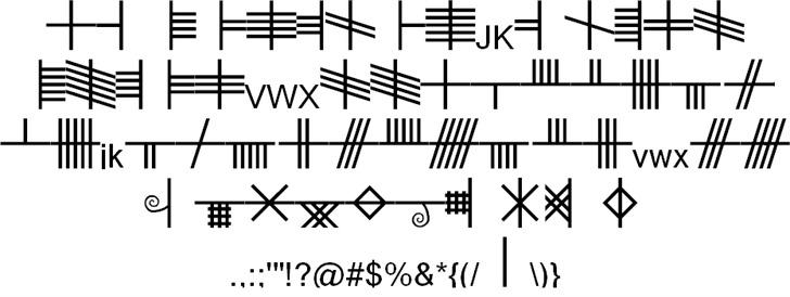 凯尔特人的欧甘文字字体